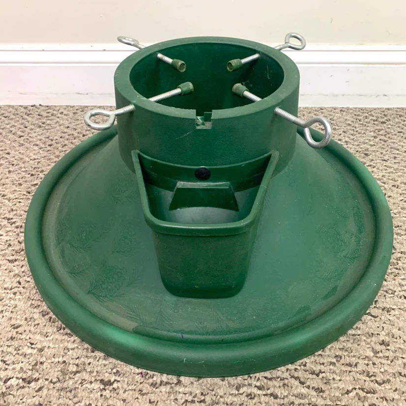 Christmas Tree Stand Holder Green Plastic Adjustable