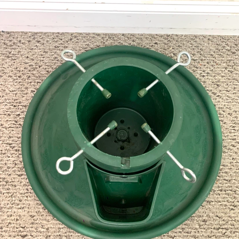 Christmas Tree Stand Holder Green Plastic Adjustable - photo 2
