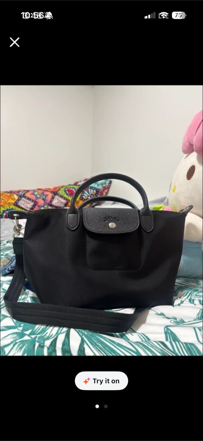 Longchamp Le Pliage Original Top Handle Bag Black