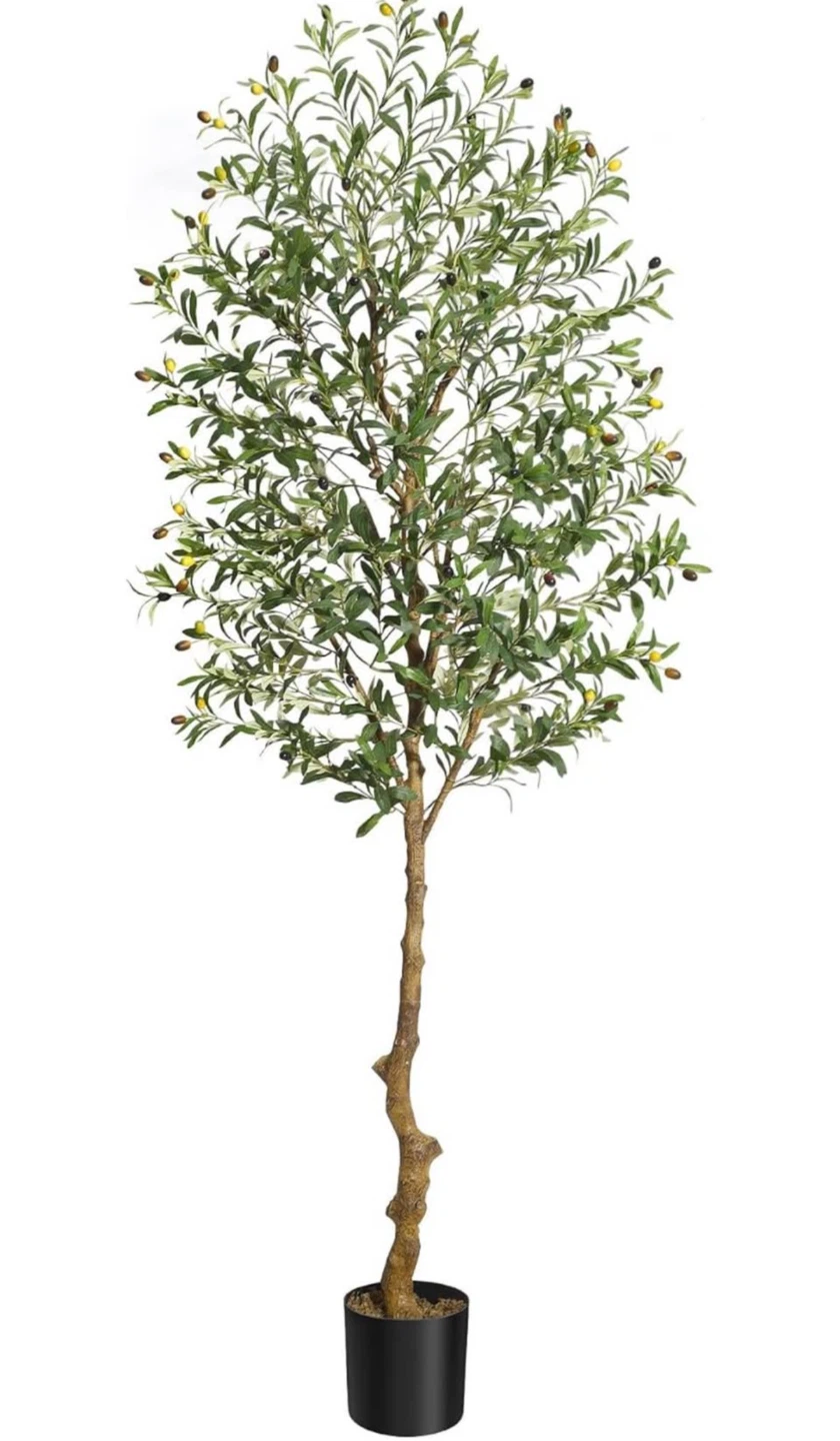 Elegant 7ft Faux Olive Tree