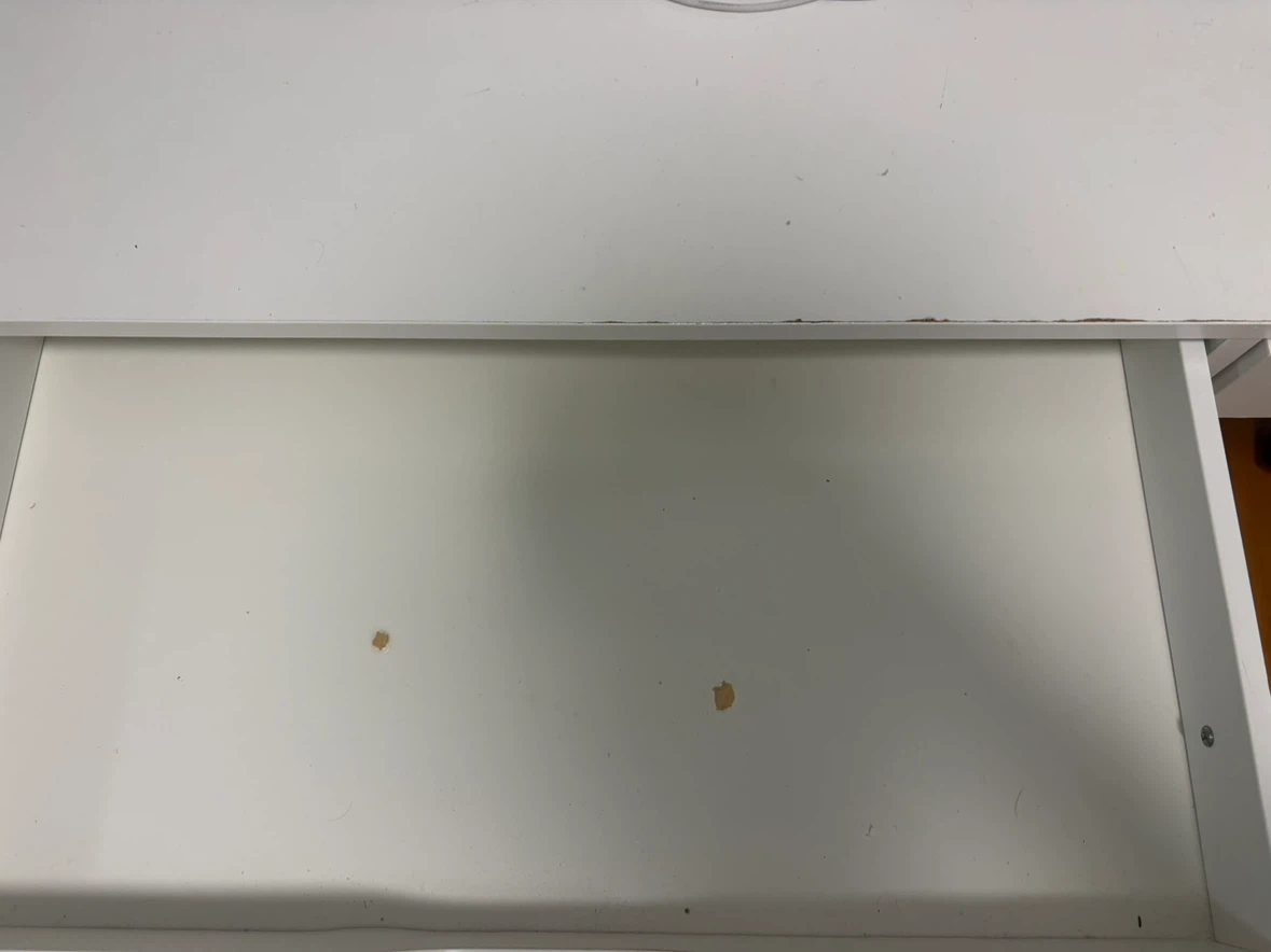 White Ikea Two-Drawer Desk - photo 2