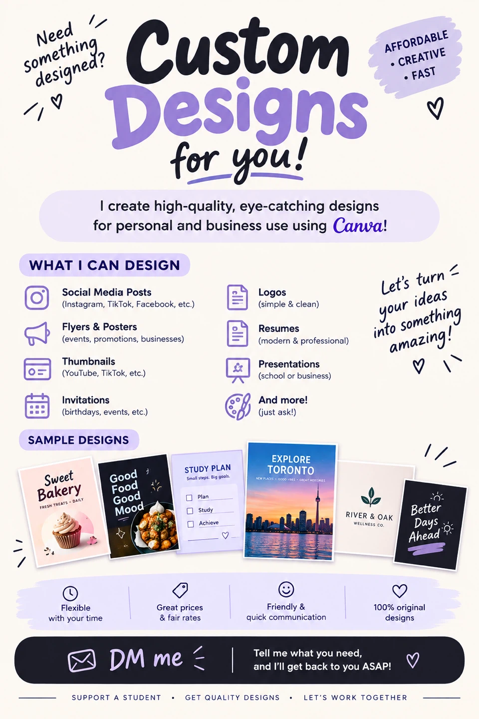 Creative Designs at Affordable Prices