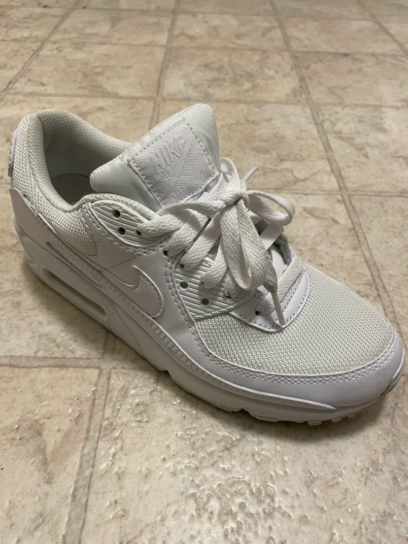 Nike Air Max 90 White Sneakers Size 7.5 - photo 2