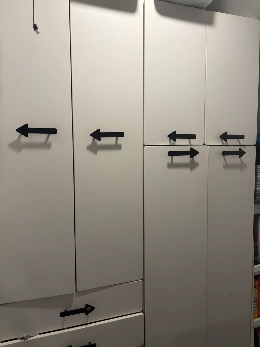 Ikea White Storage Unit with Arrow Handles Closets - photo 2