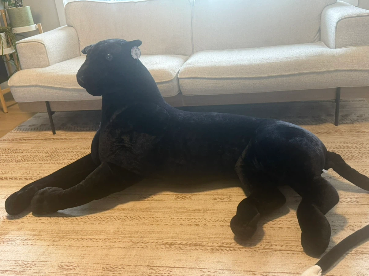 Large Melissa & Doug Black Panther Plush Toy - photo 2