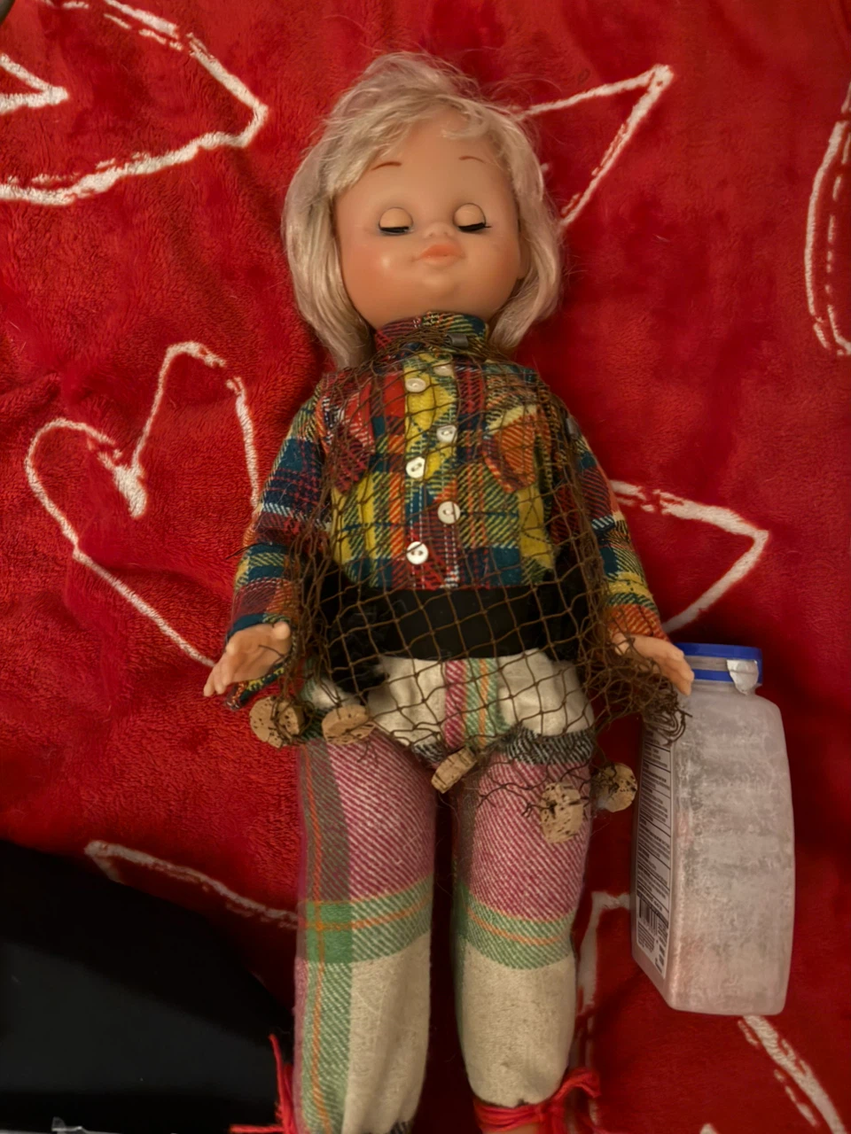 vintage fisherman souvenir doll