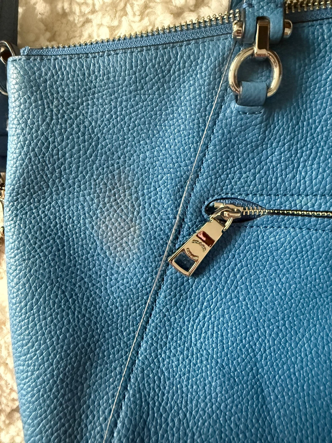 Blue Coach Leather Handbag - photo 2