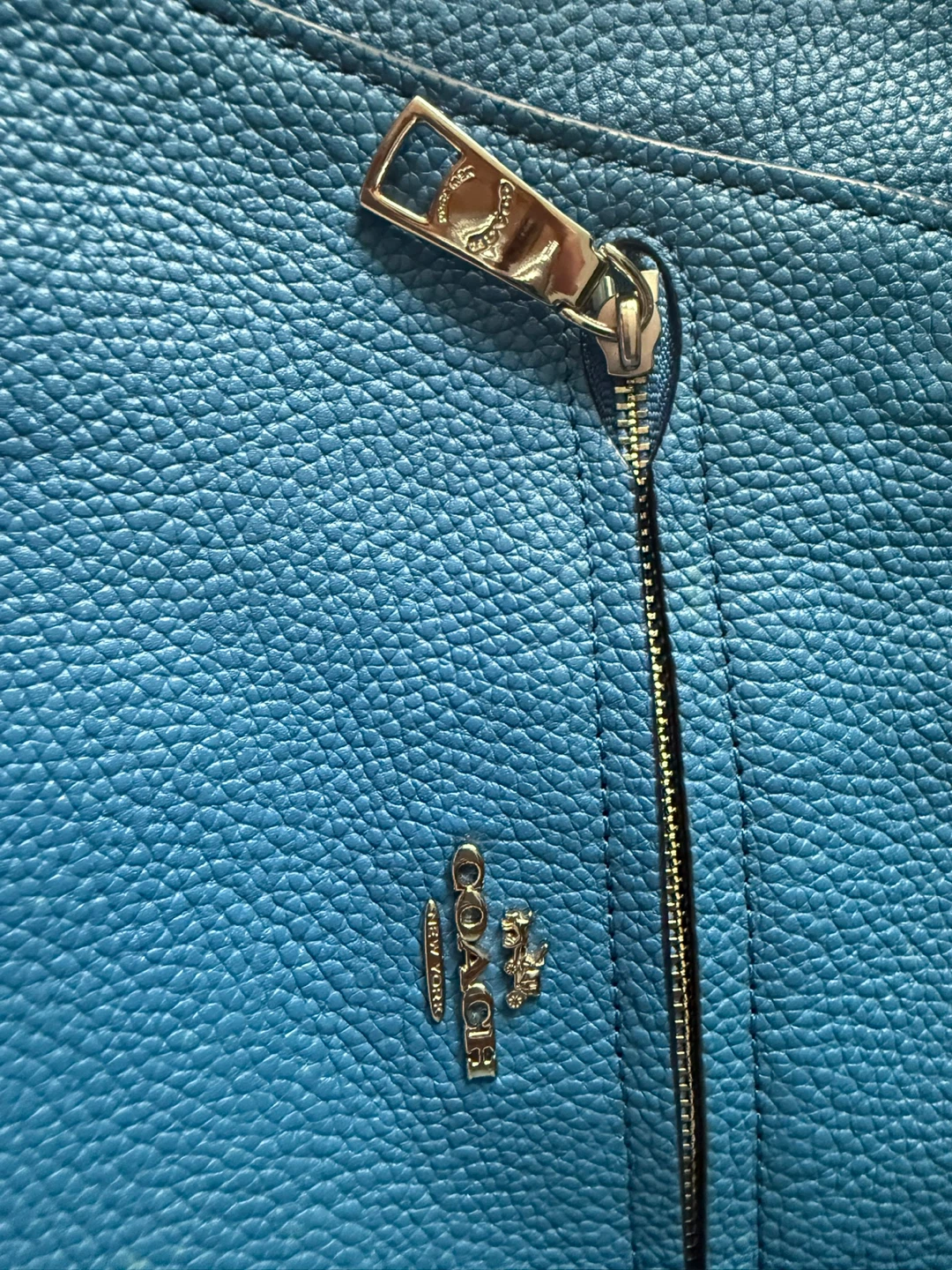 Blue Coach Leather Handbag - photo 4