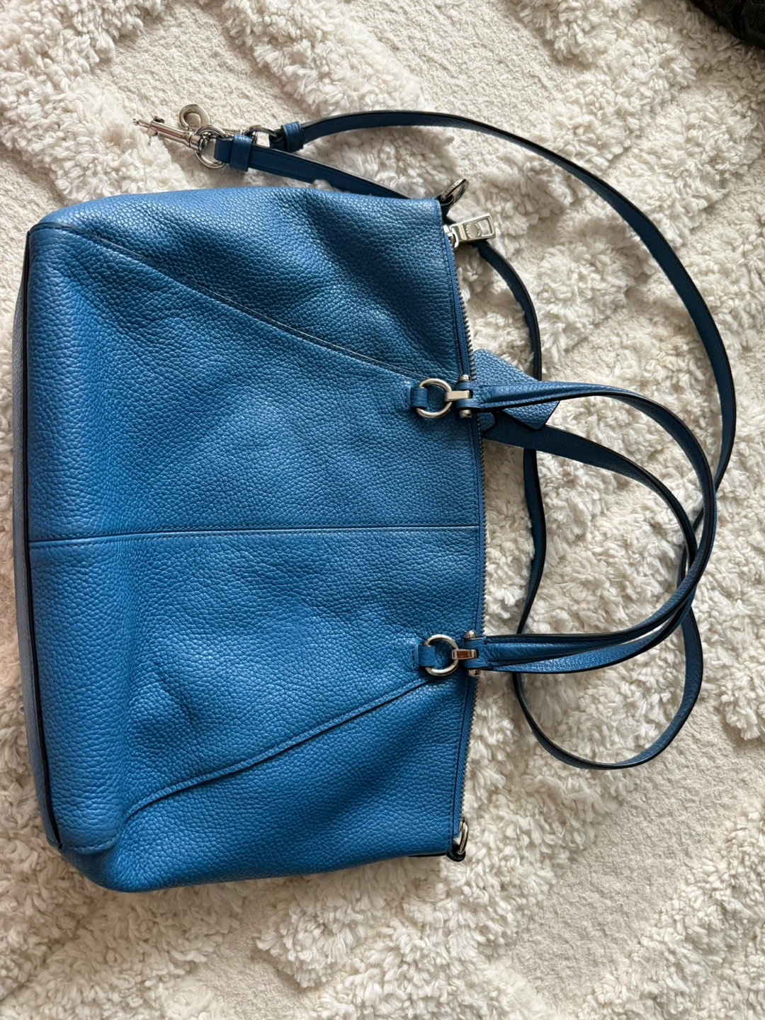 Blue Coach Leather Handbag - photo 5