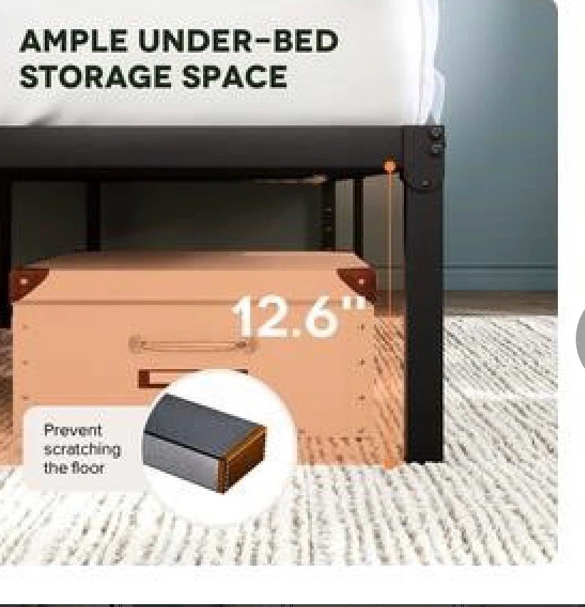 Einfach Twin XL Bed Frame, Heavy Duty Metal - photo 4