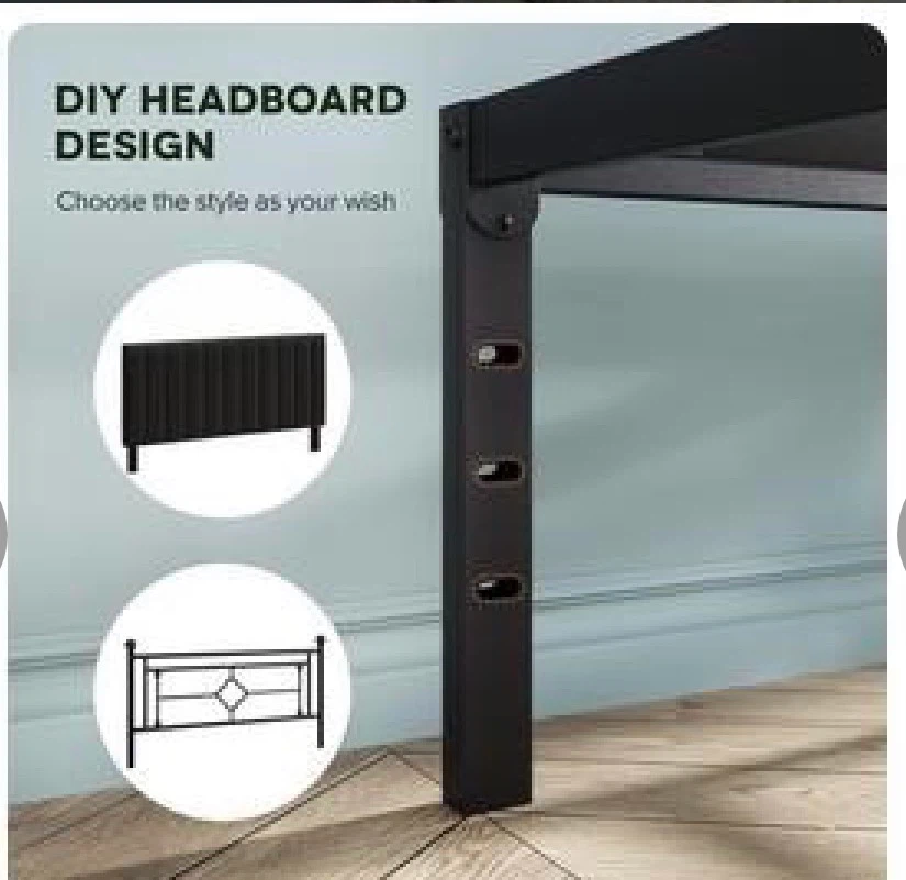 Einfach Twin XL Bed Frame, Heavy Duty Metal - photo 5