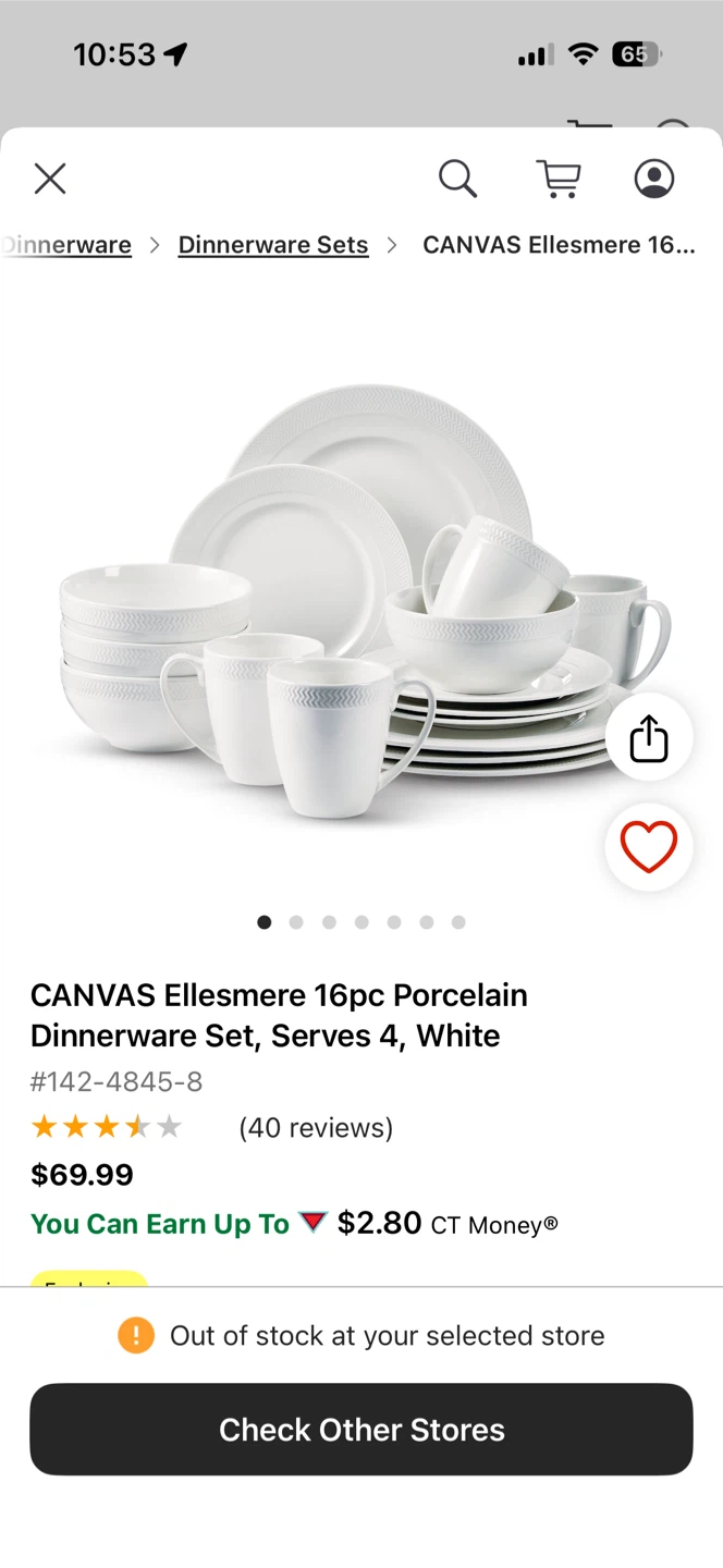 CANVAS Ellesmere Porcelain Dinnerware Set