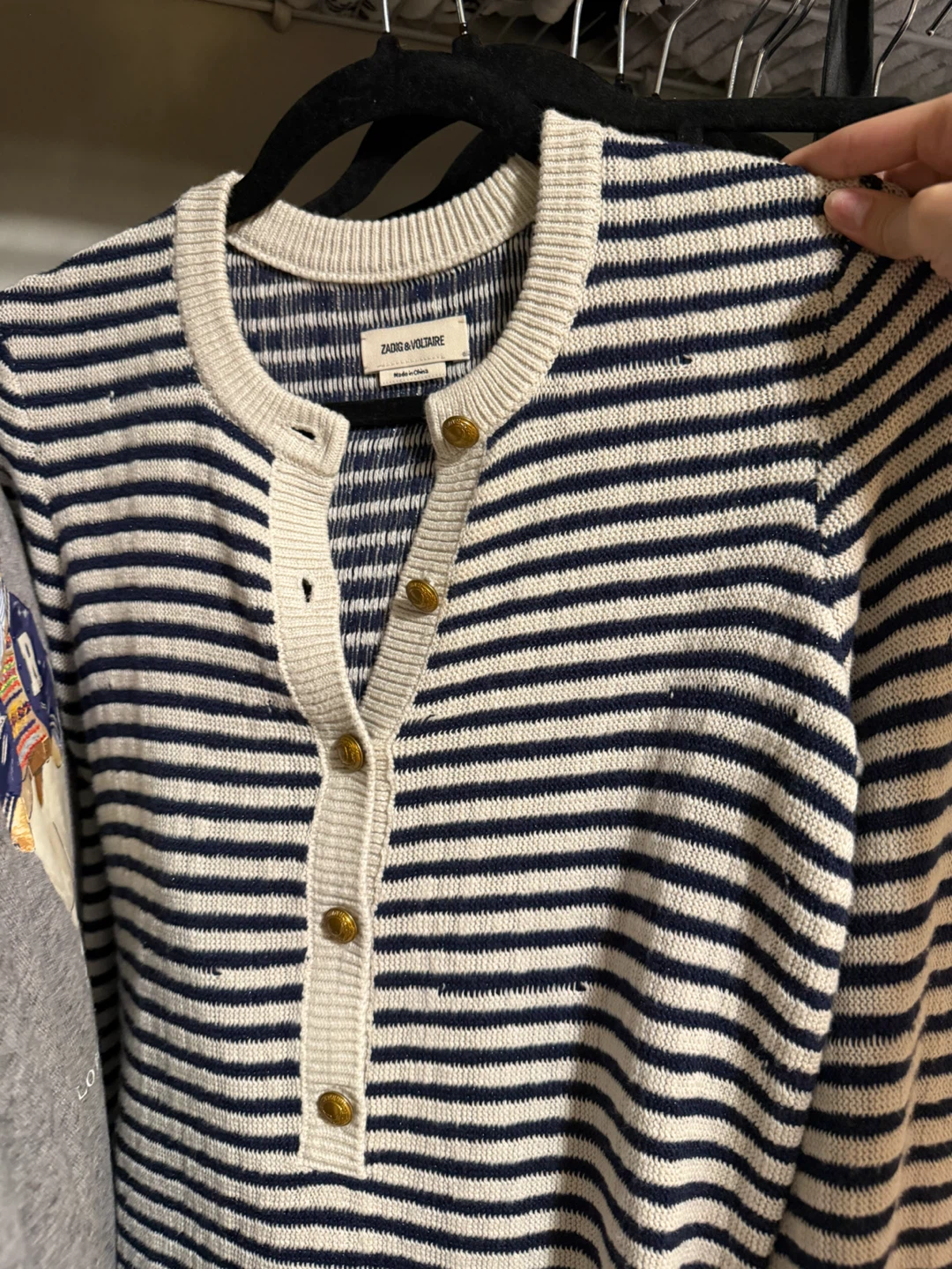 Zadig & Voltaire striped button-down cardigan