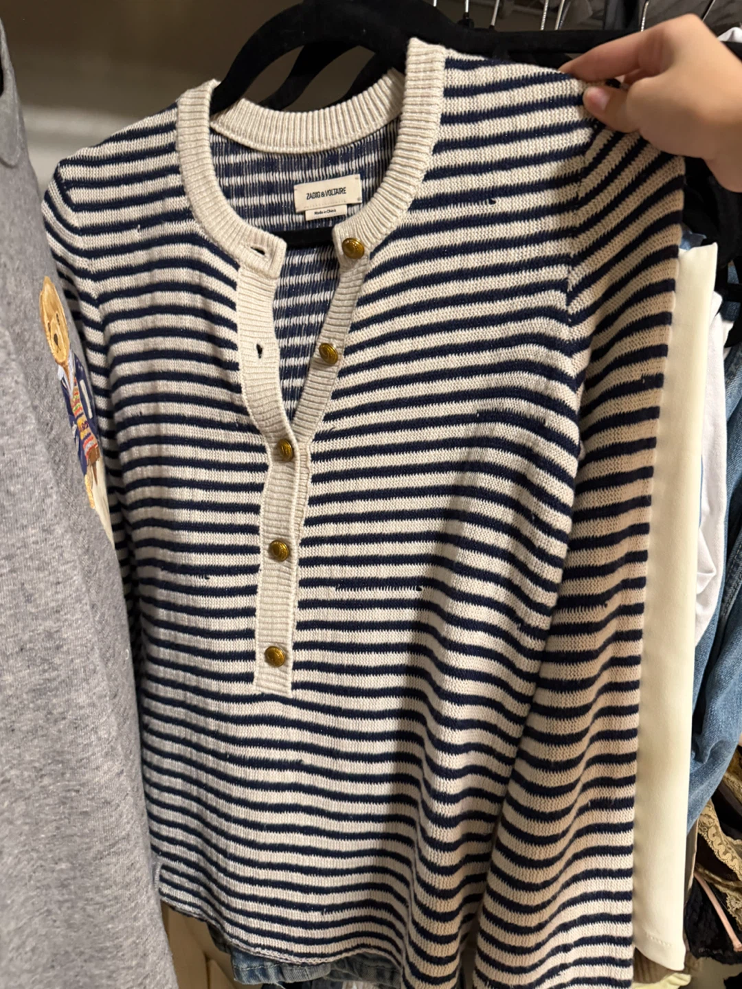 Zadig & Voltaire striped button-down cardigan - photo 2