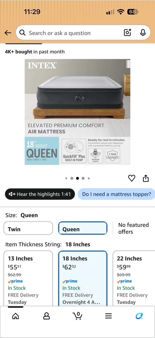 Intex Dura-Beam Deluxe Queen Air Mattress - photo 3