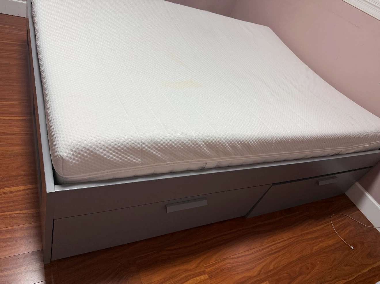Malm Queen Bed Frame with 2 Storage Drawers