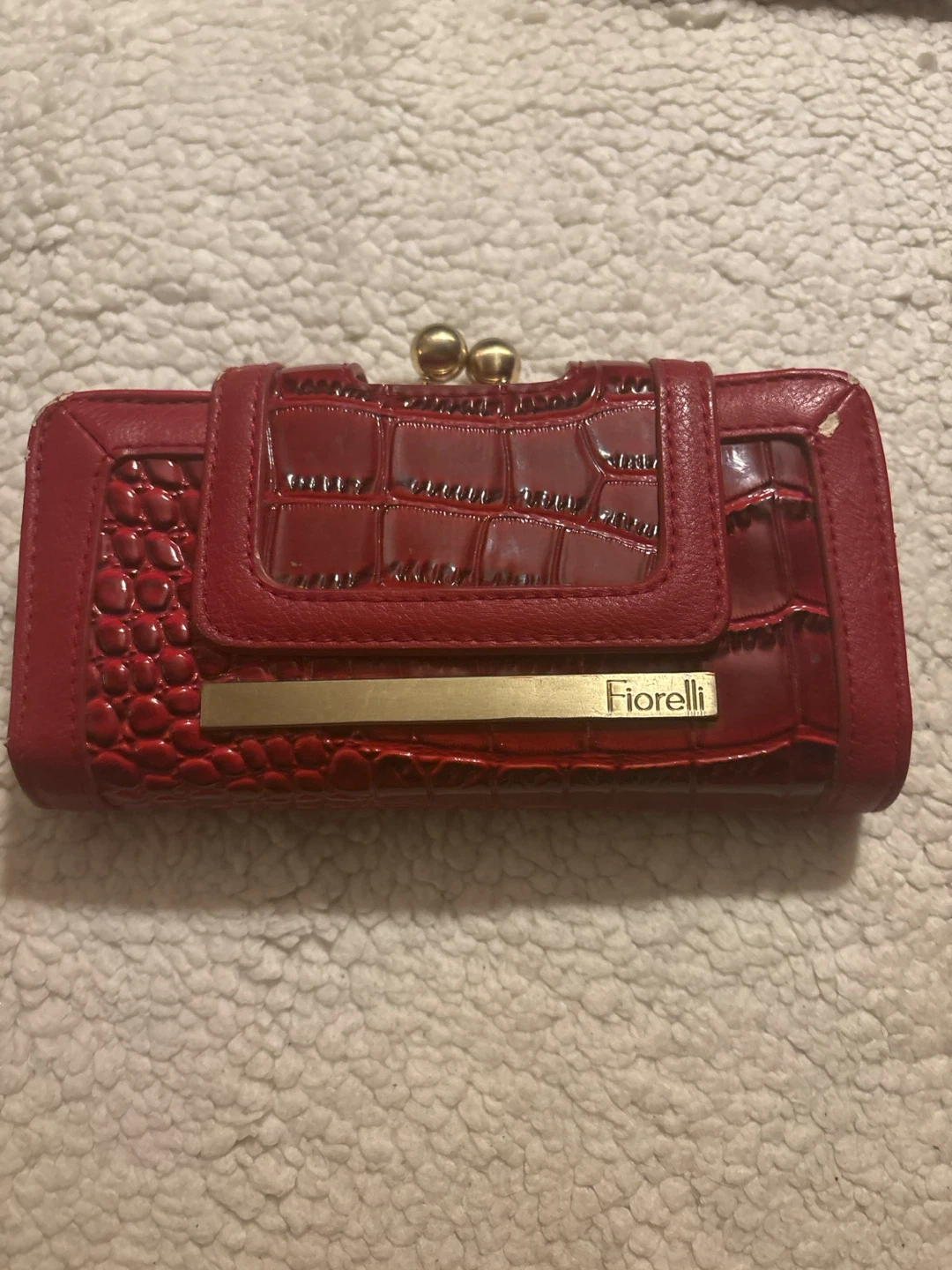 Fiorelli Red Croc-Effect Wallet