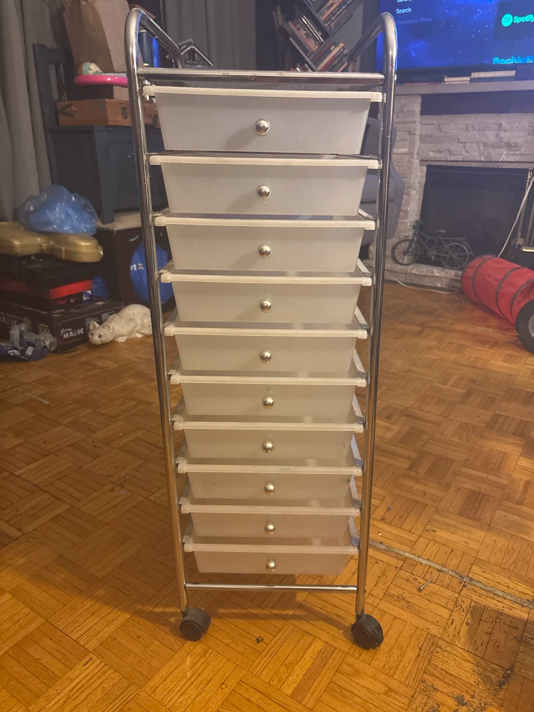 10-Drawer Rolling Storage Cart