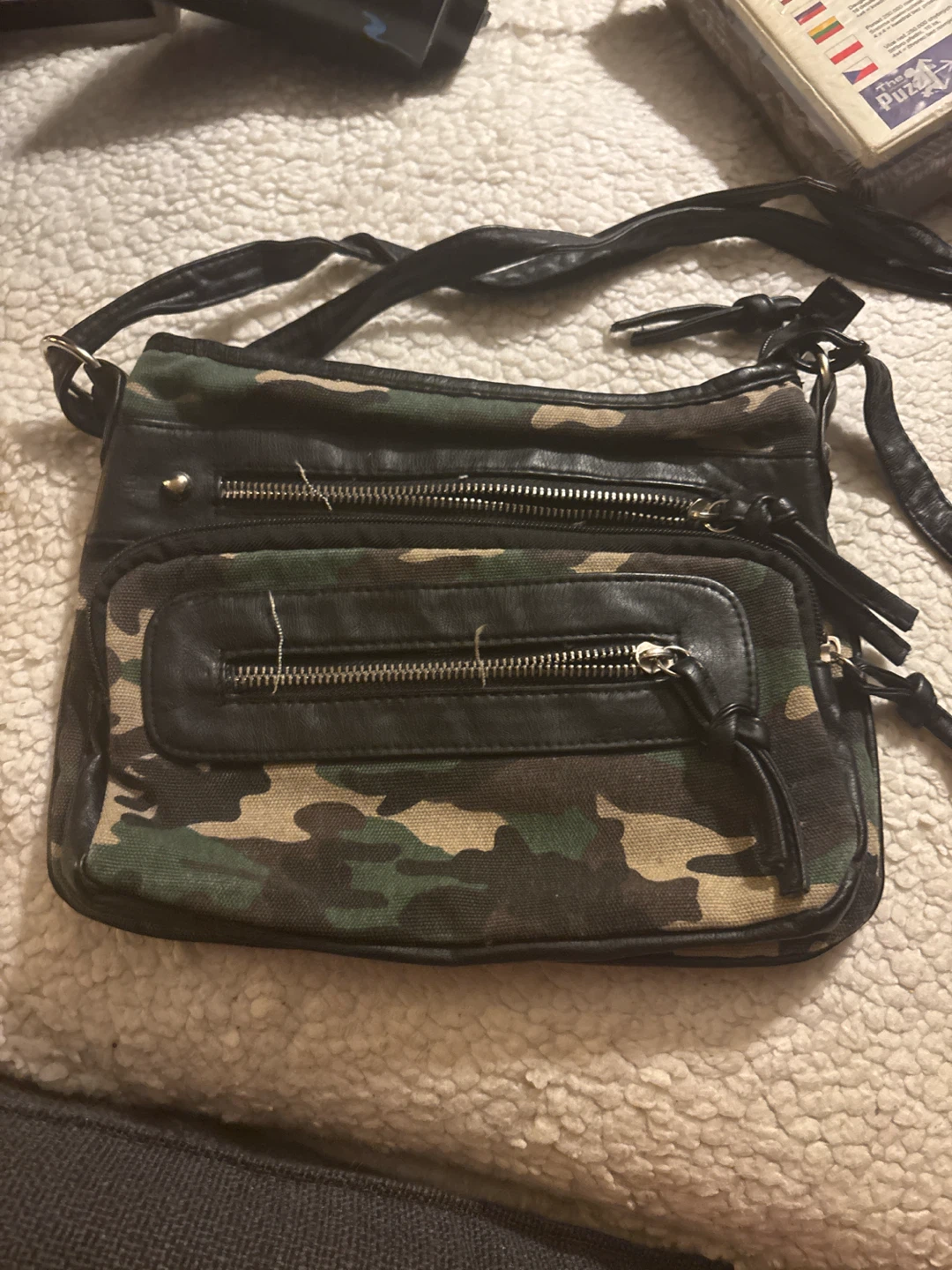 Camo print purse