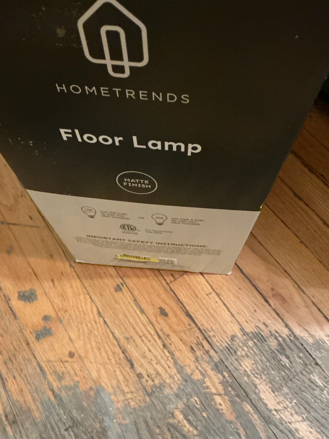 Hometrends Matte Black Floor Lamp - photo 2