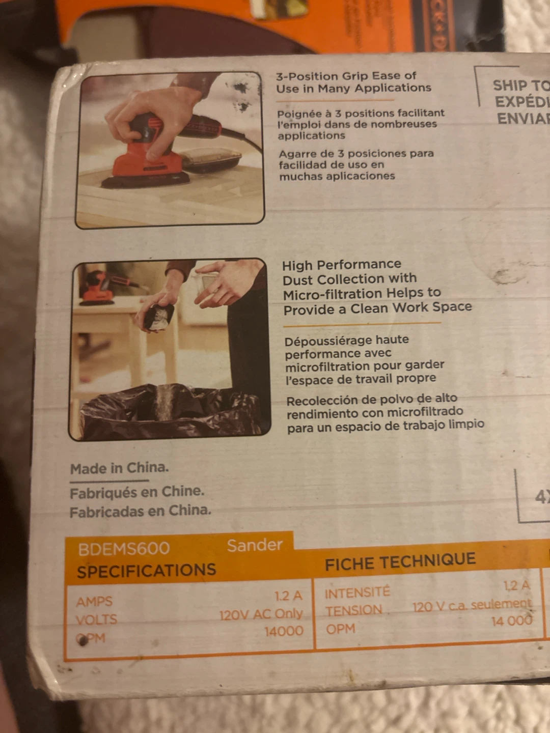 Black+Decker Mouse Detail Sander BDEMS600 - photo 3