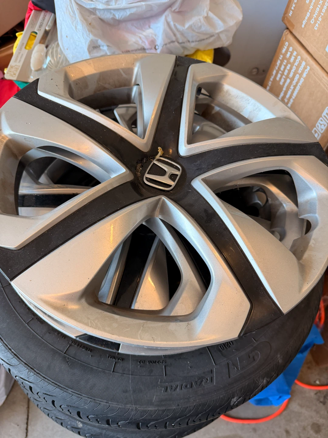 Set of 4 Honda Tires with Wheel Covers 205/55R16 - photo 3