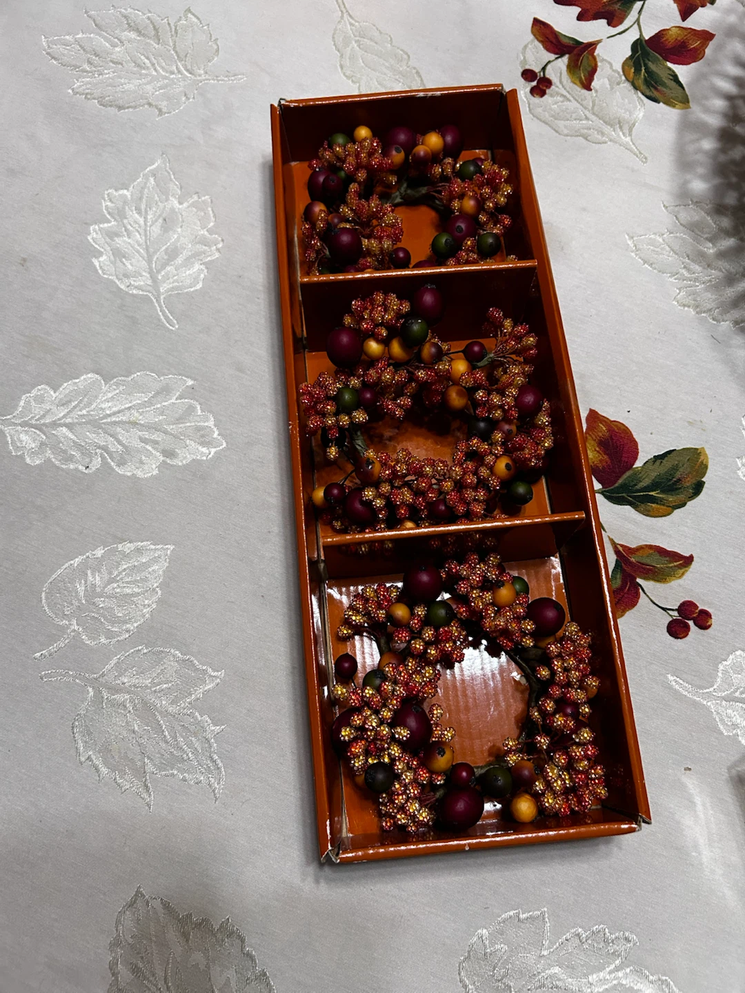 Set of 3 Autumn Berry Napkin Rings