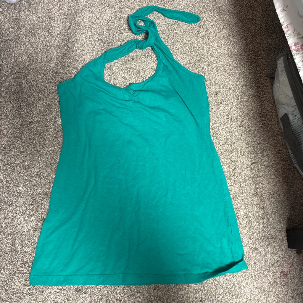 Vintage Teal Halter Top