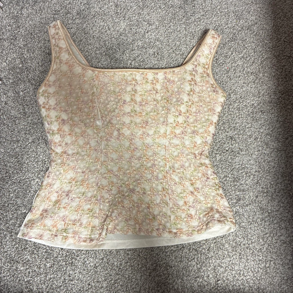 Vintage Floral Lace Tank Top