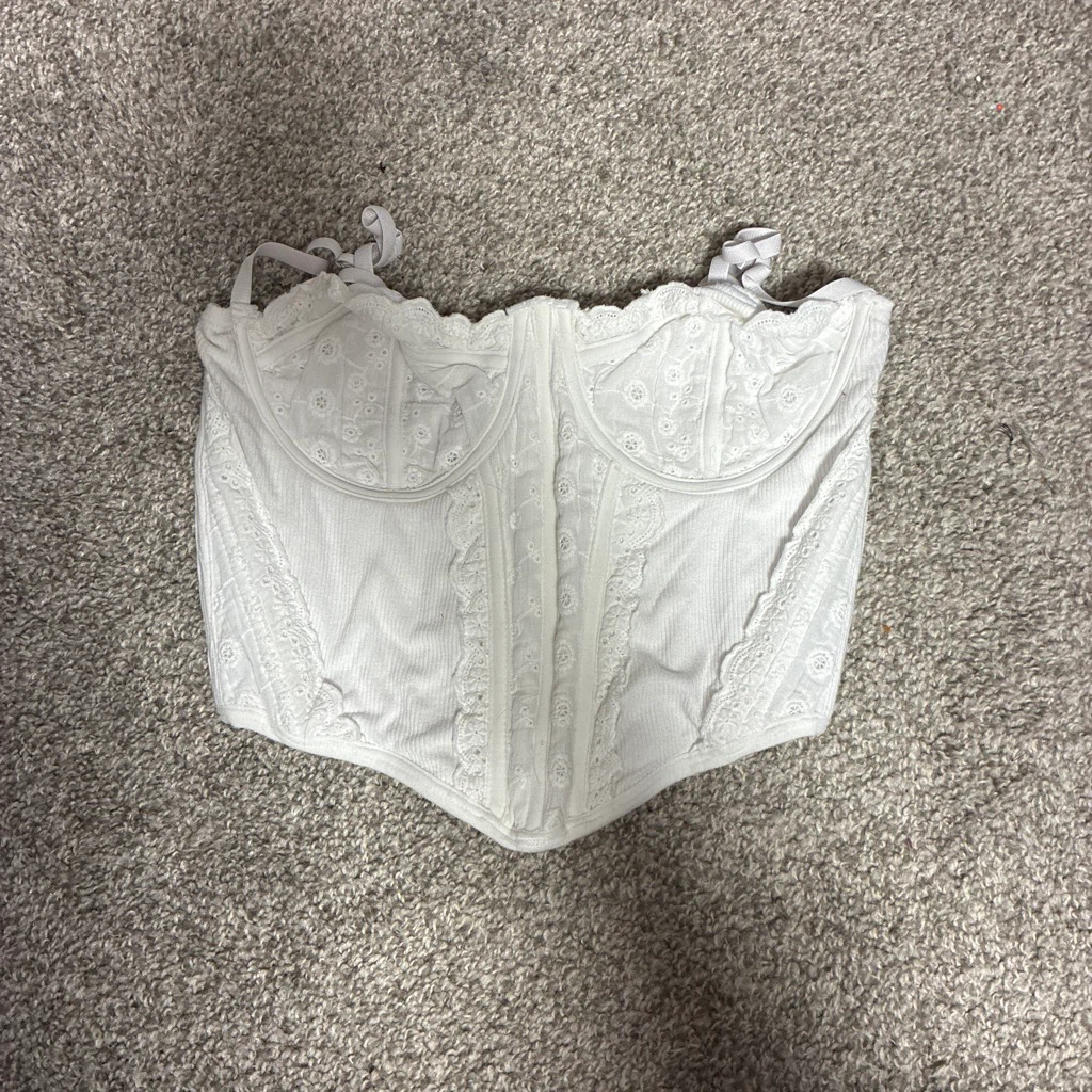White Corset Style Top