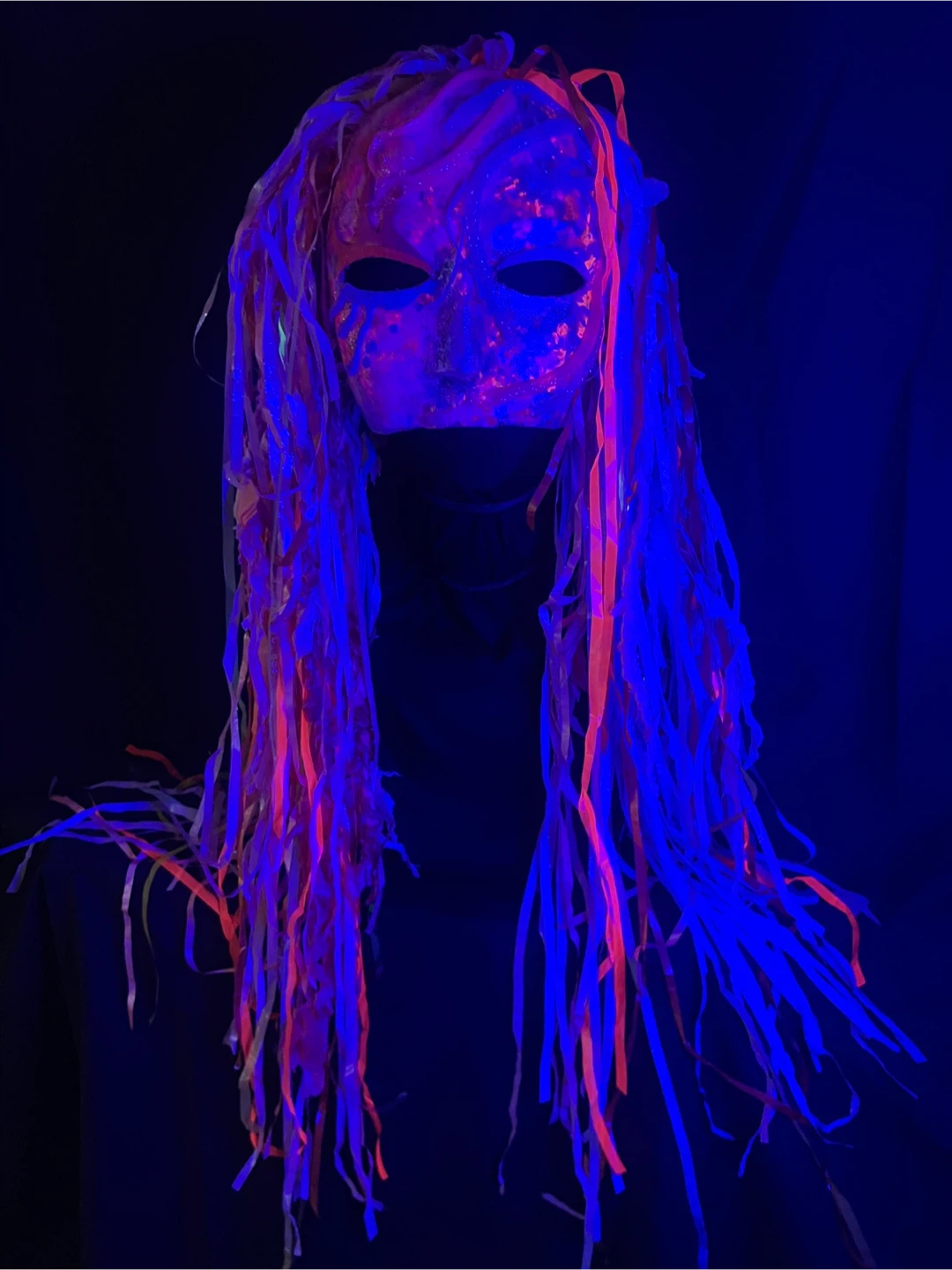 Whimsical  UV reactive Half Mask - photo 2