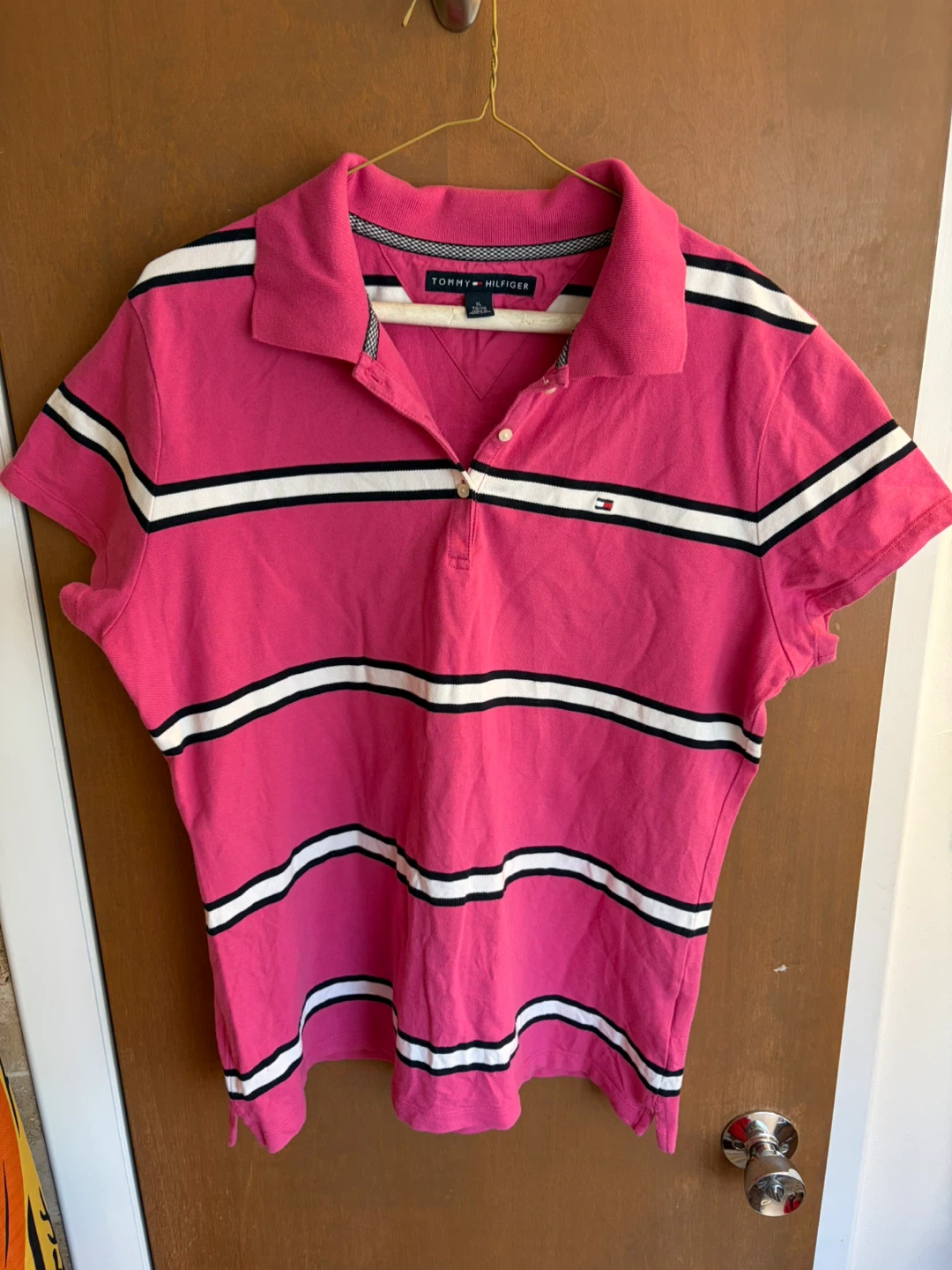 Tommy Hilfiger Pink Striped Polo Shirt