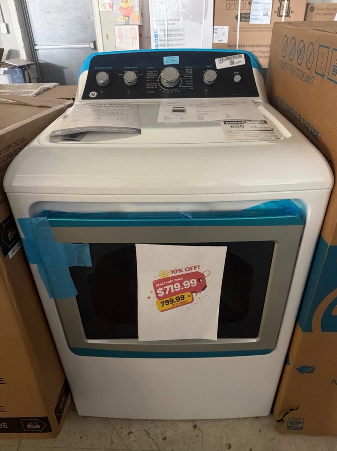 GE 7.2 cu. ft. Top Load Electric Dryer