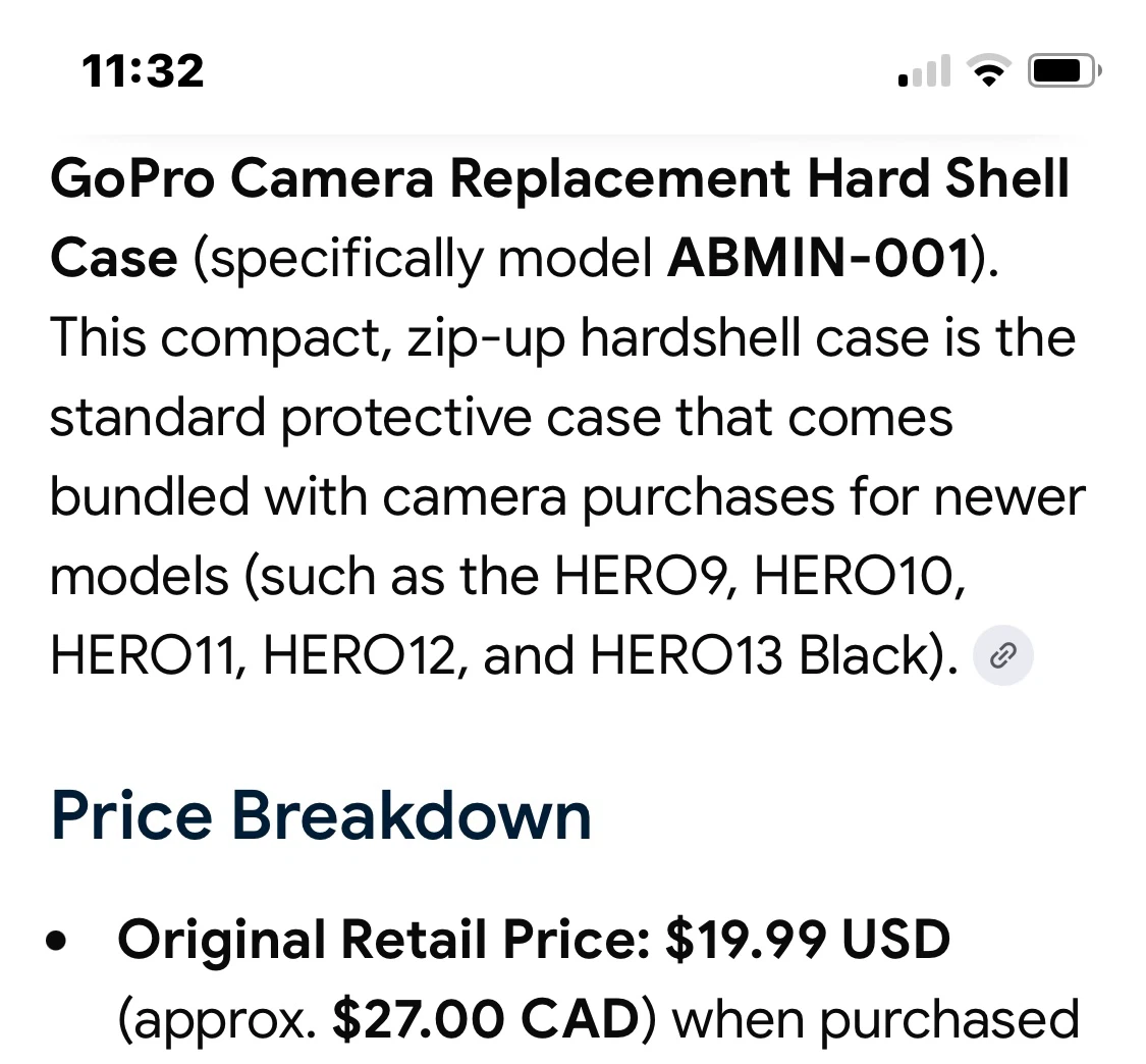 GoPro Camera Replacement Hard Shell Case (Model: ABMIN-001) - photo 2