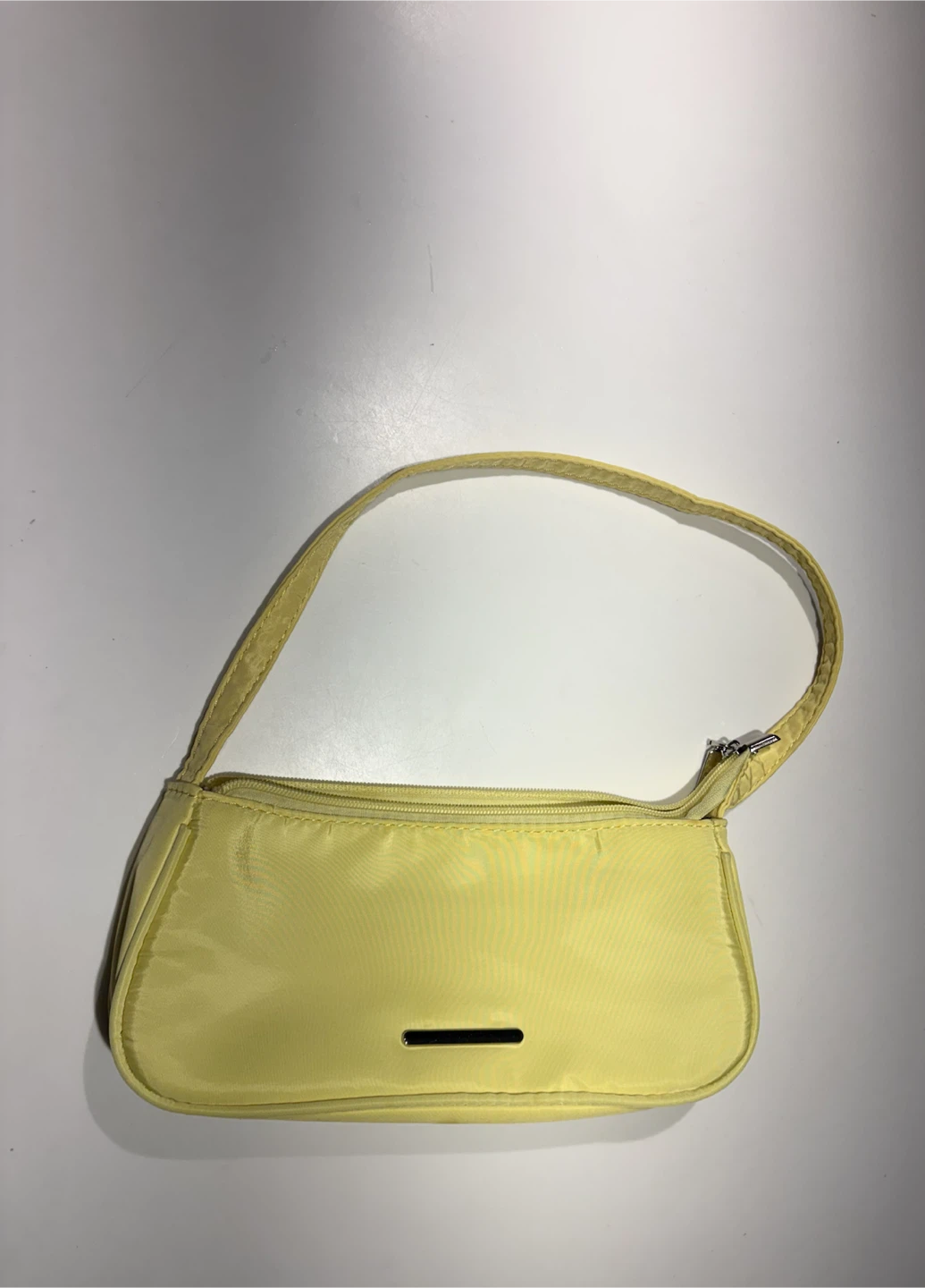 Shasa yellow nylon shoulder bag