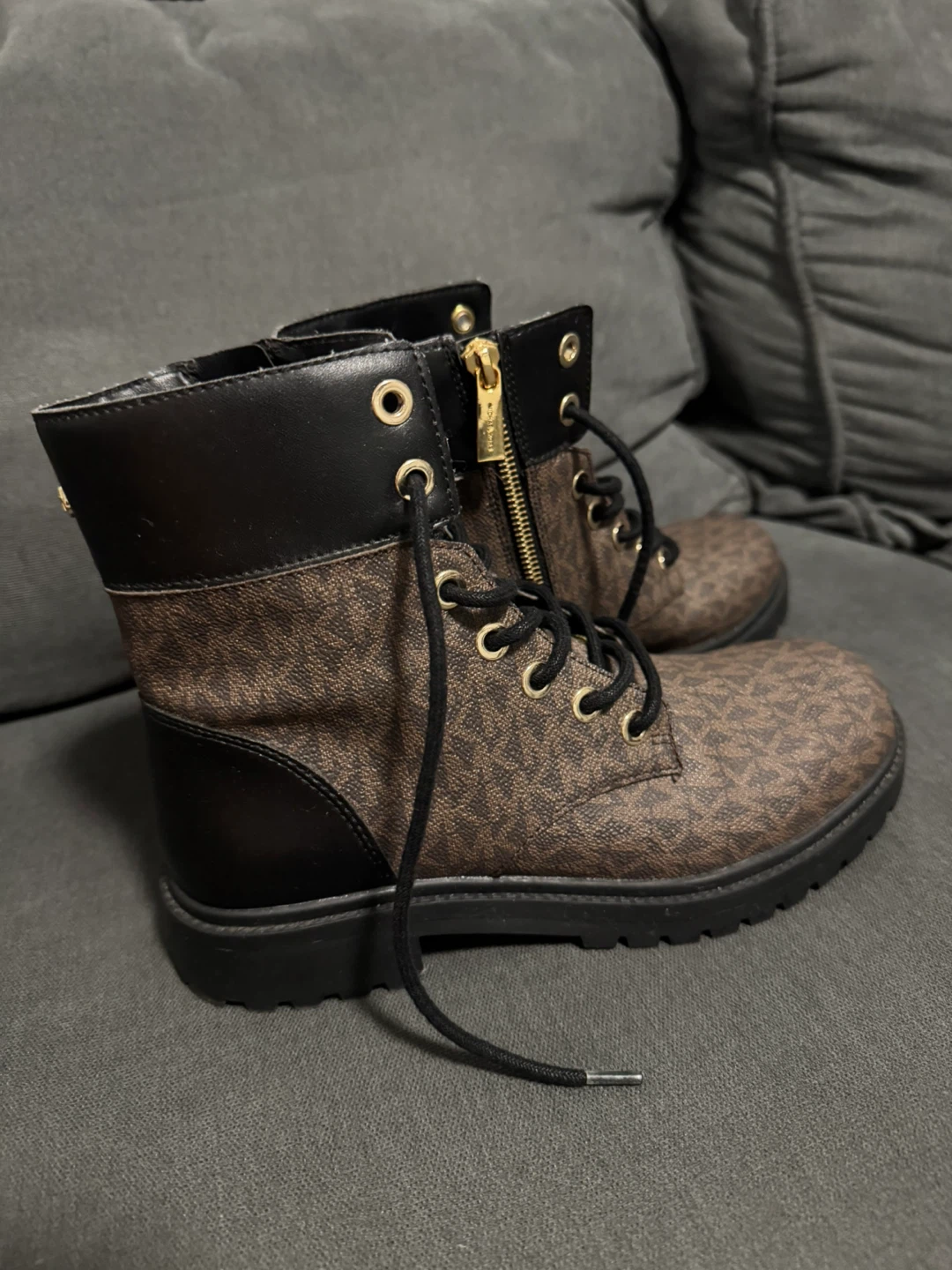 Michael Kors Signature Logo Combat Boots - photo 2