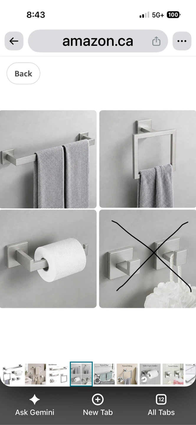 KOKOSIRI 3-Piece Bathroom Hardware Set - photo 3