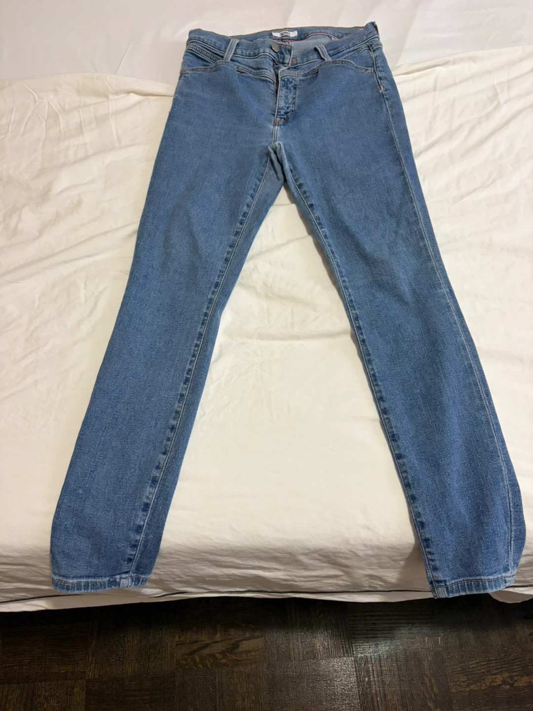 Zara Blue Distressed Skinny Jeans
