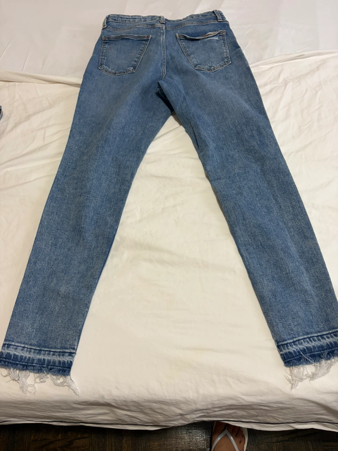 Zara Blue Distressed Skinny Jeans - photo 4