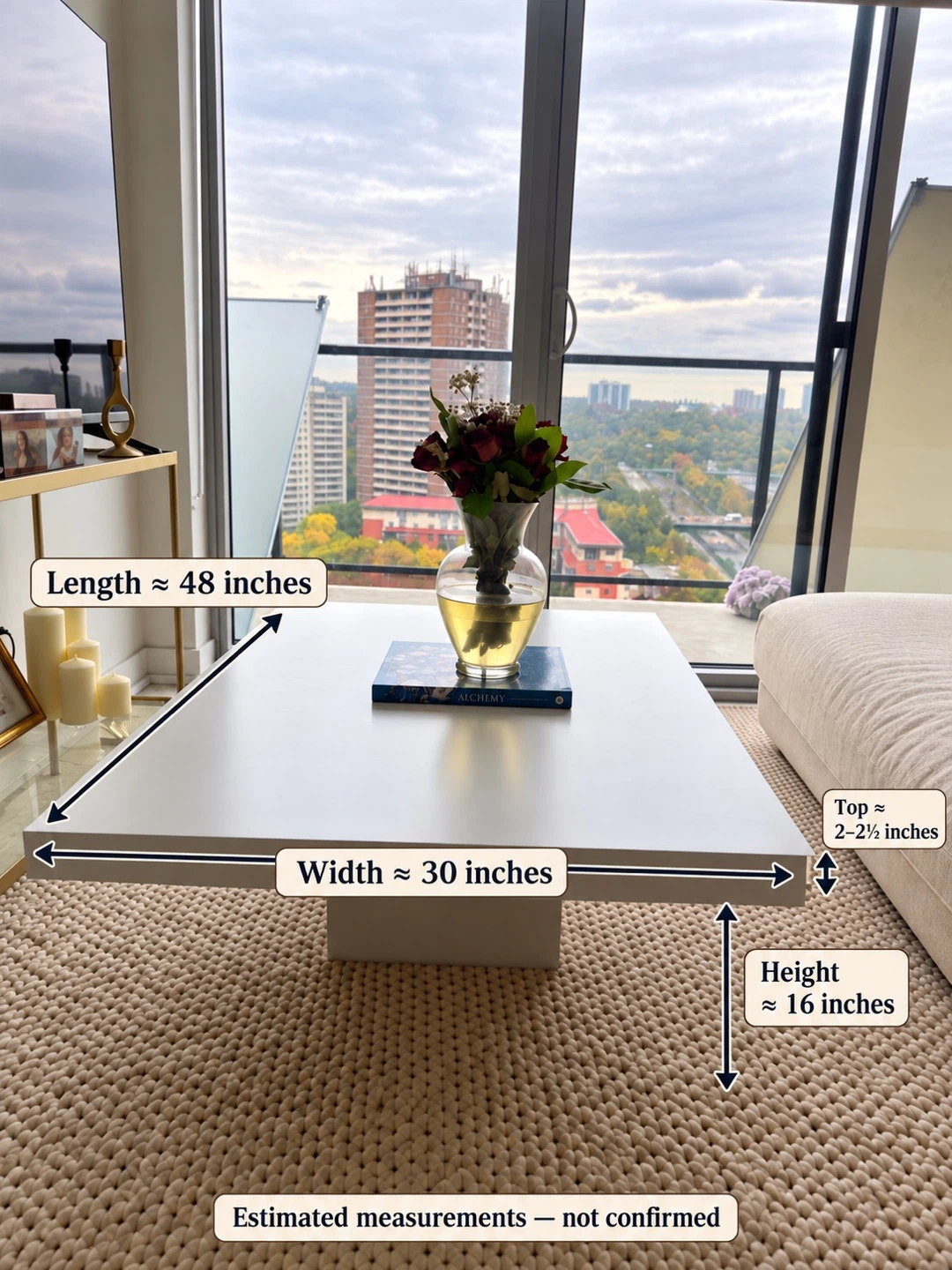 Large white coffee table - photo 4