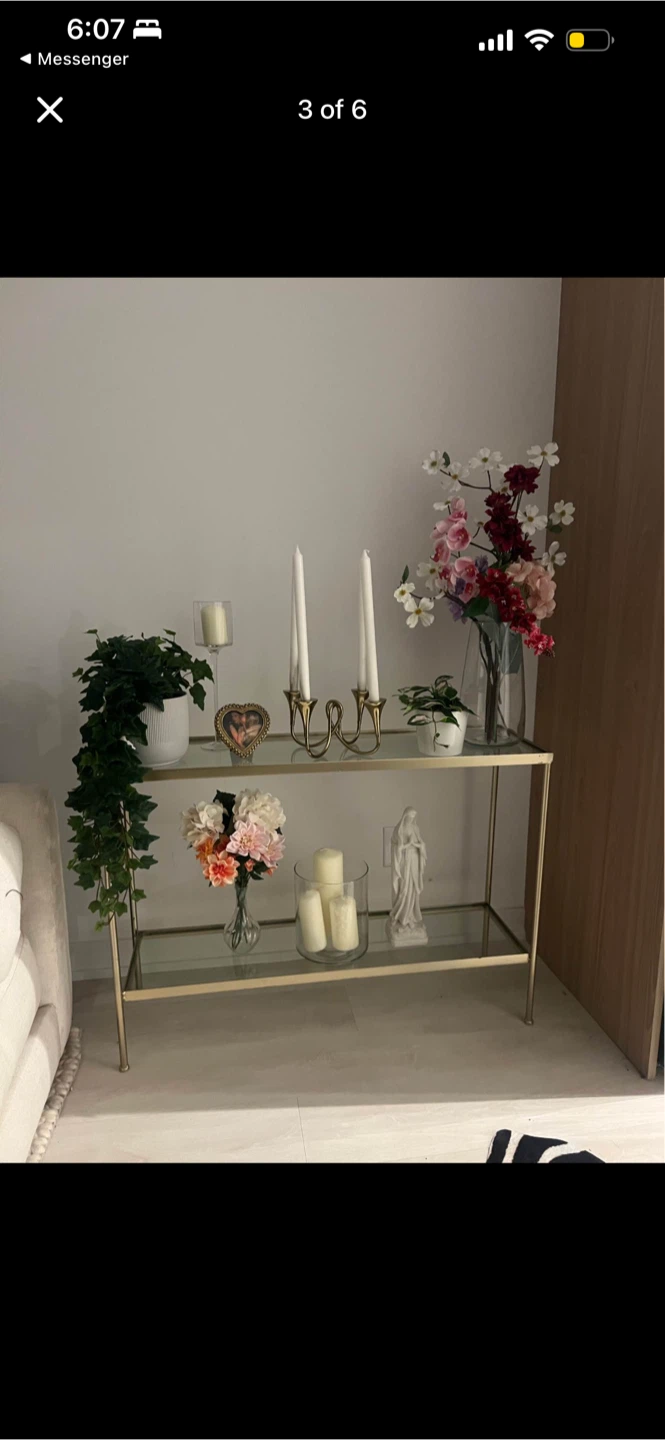Glass console table