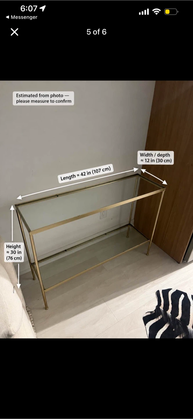 Glass console table - photo 5