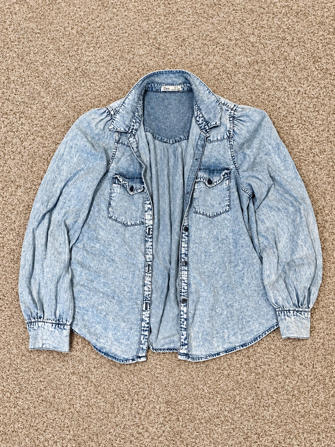 80’s Inspired Acid-Wash Blouse