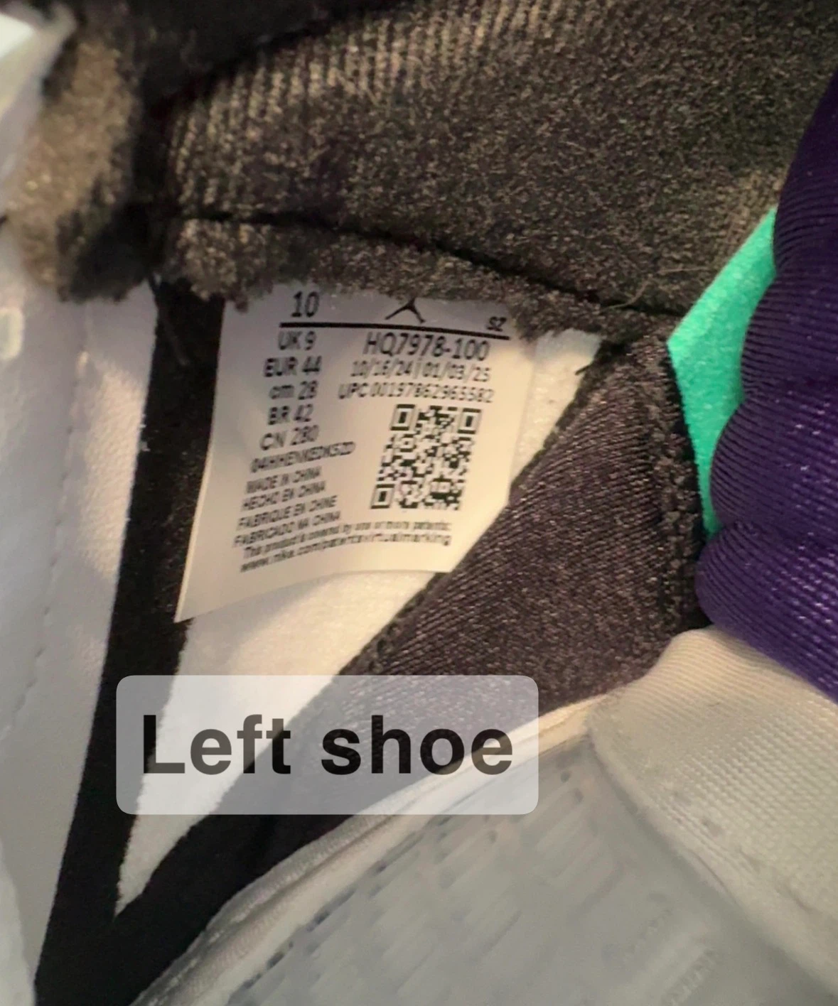 Nike Air Jordan 5 Retro OG White New Emerald-Grape Ice - photo 2