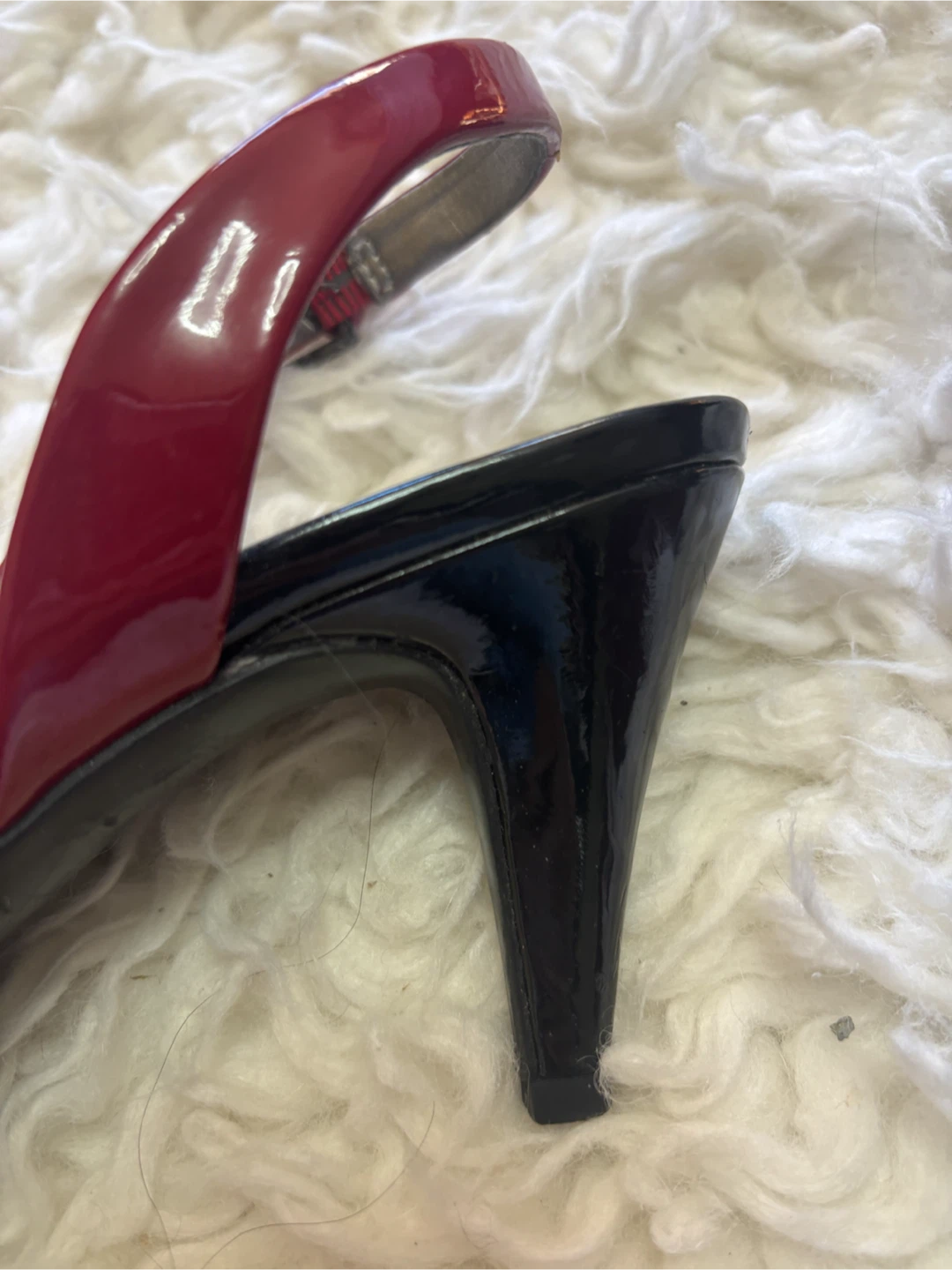 Bandolino Red Patent Slingback Heels Size 8M - photo 3
