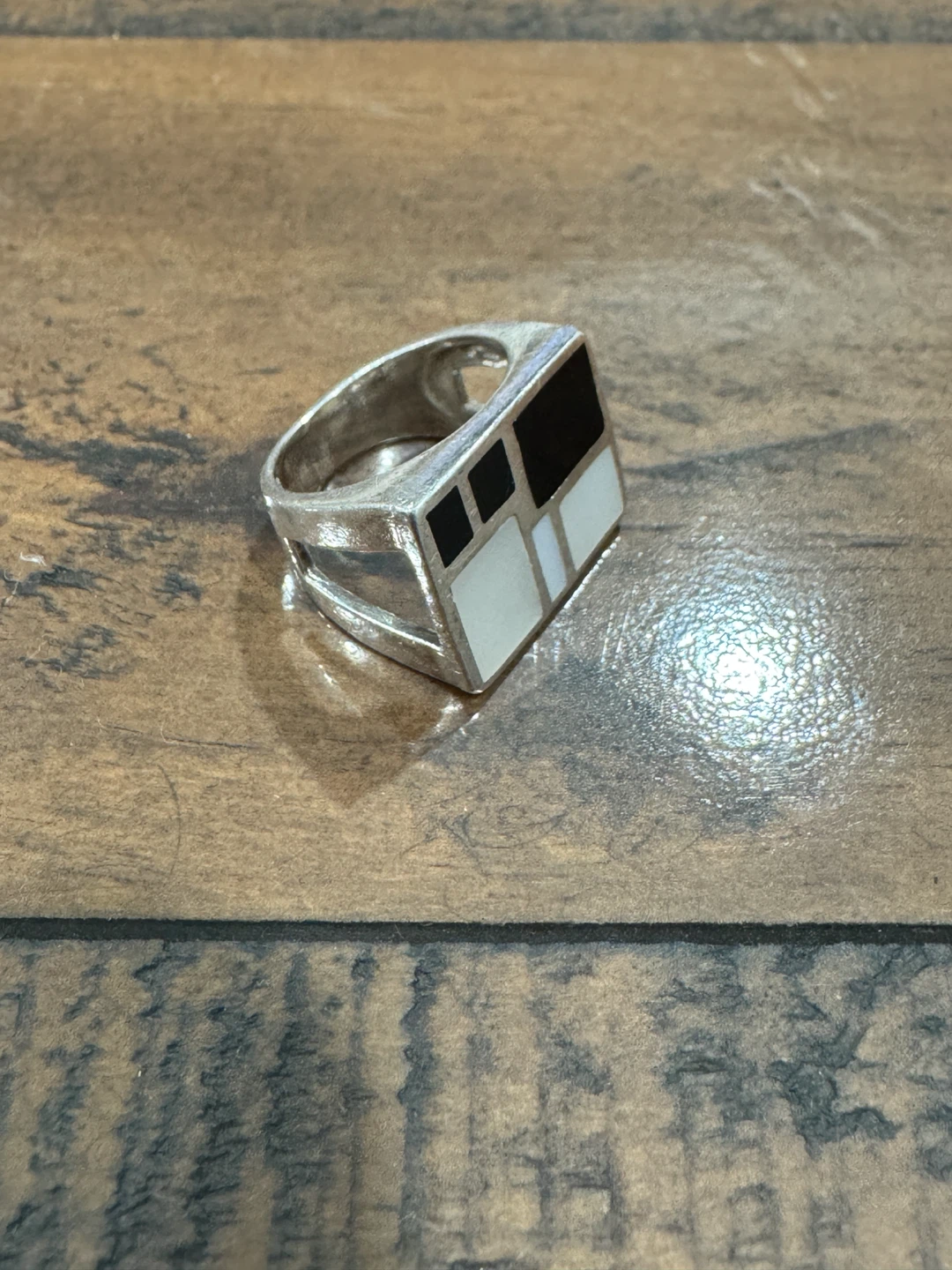 DJM Geometric Silver Ring