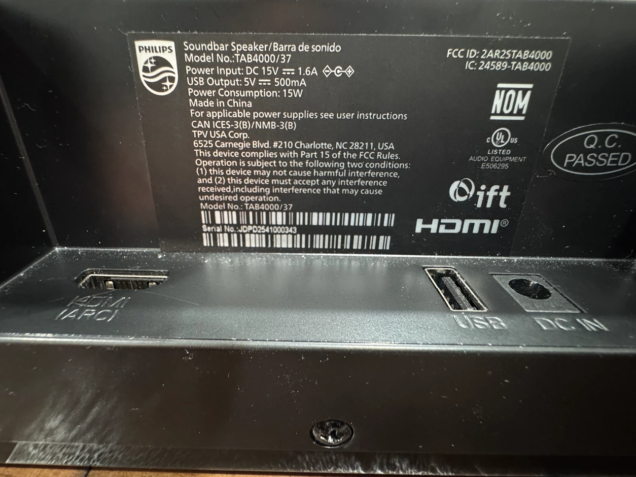 Philips Soundbar Speaker TAB4000/37 - photo 3