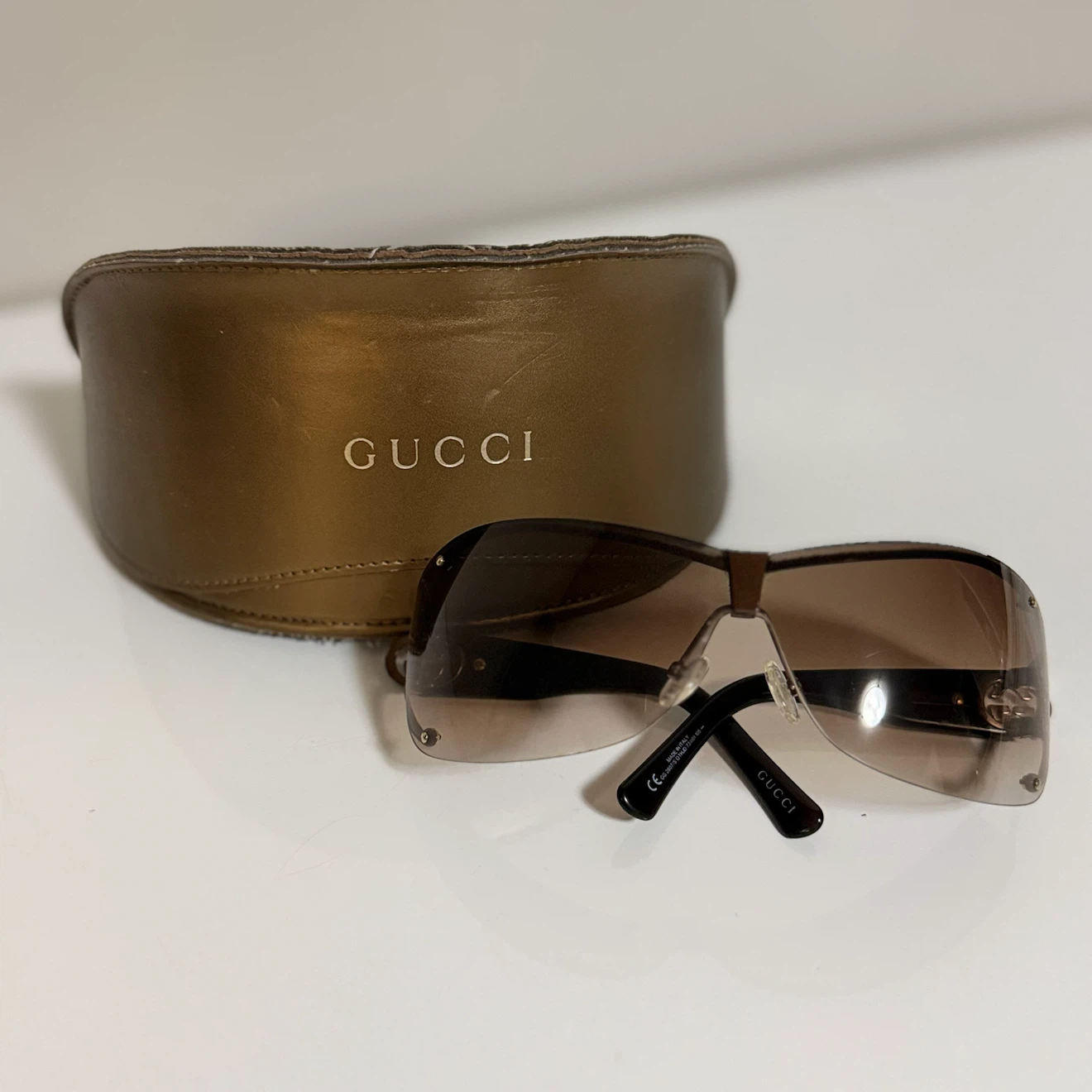 Gucci Shield Sunglasses with Case - photo 2