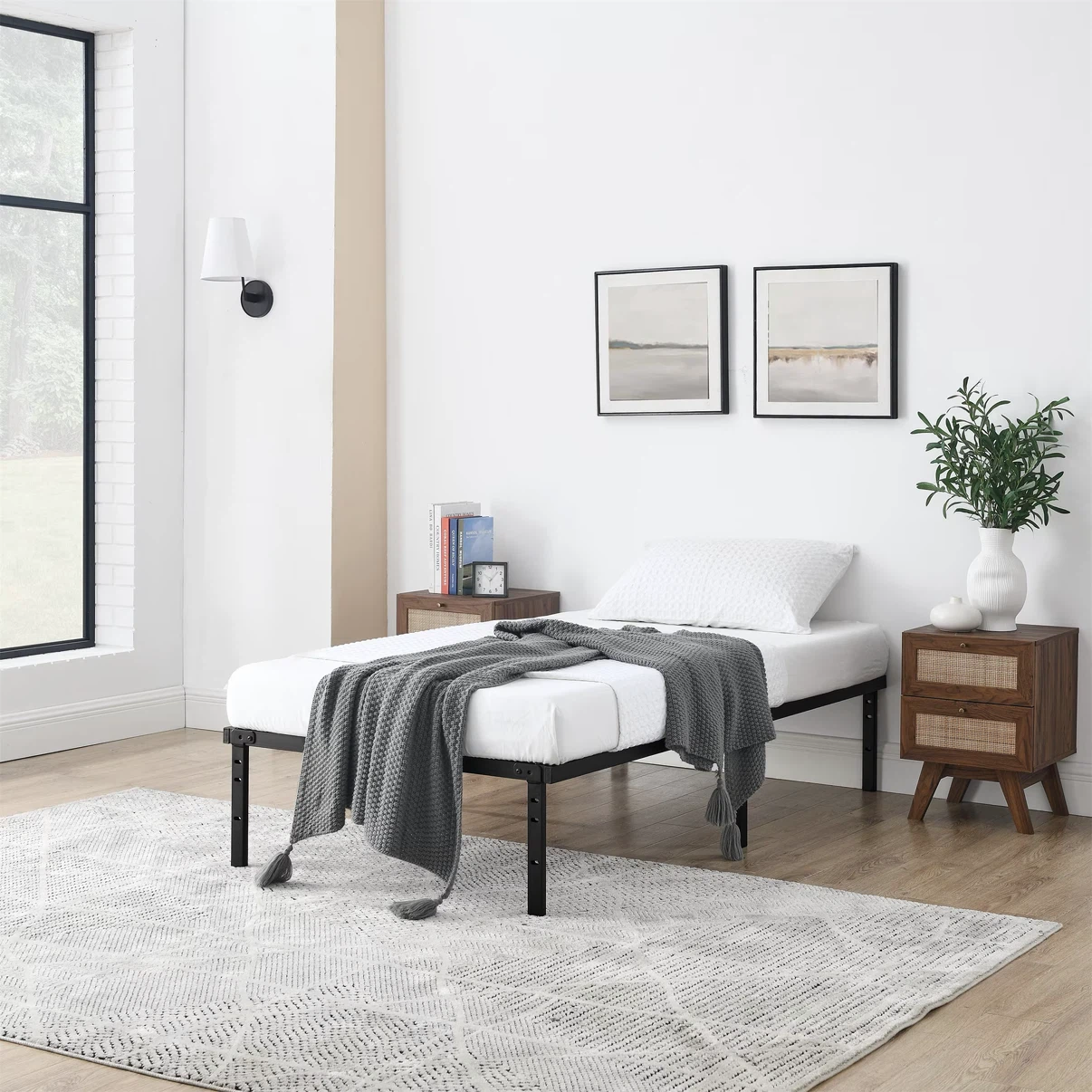 Twin Black Metal Single Bed Frame - photo 2
