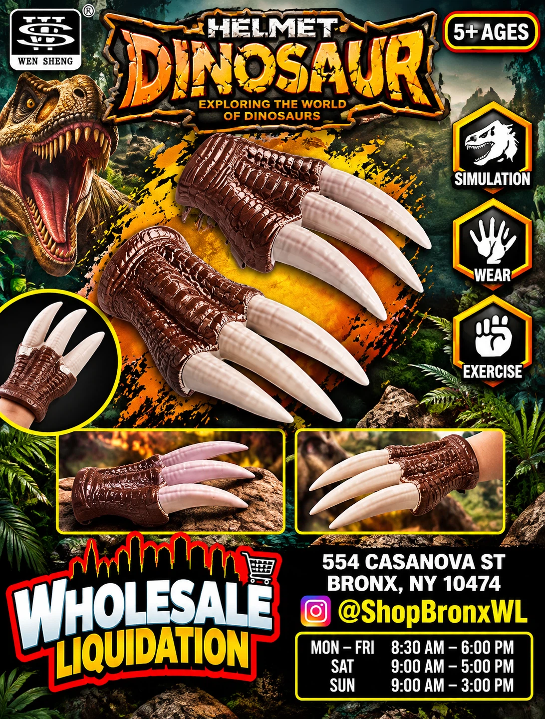 Wen Sheng Dinosaur Claw Gloves